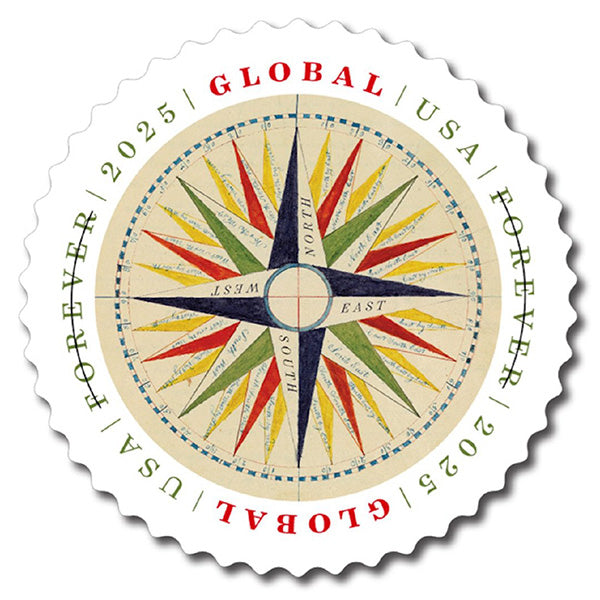 1794 Compass Rose International Forever US Postage Stamps