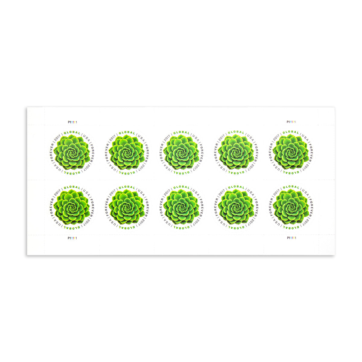 2017 Global Green Succulent Forever First Class U.S Postage Stamps